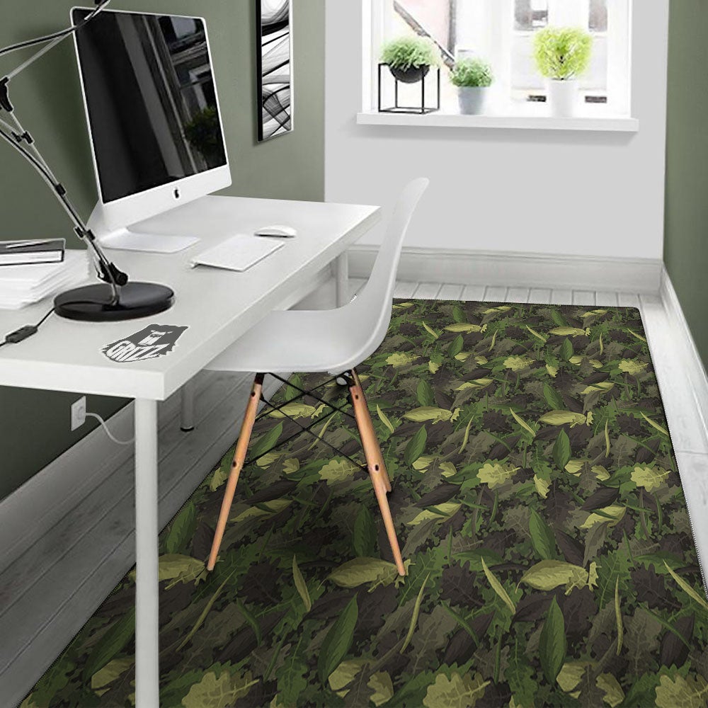 Camouflage Hunting Oak Tree Print Floor Mat-grizzshop