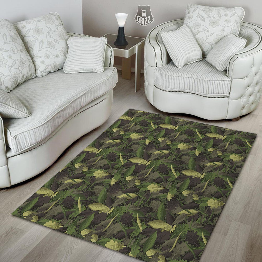 Camouflage Hunting Oak Tree Print Floor Mat-grizzshop