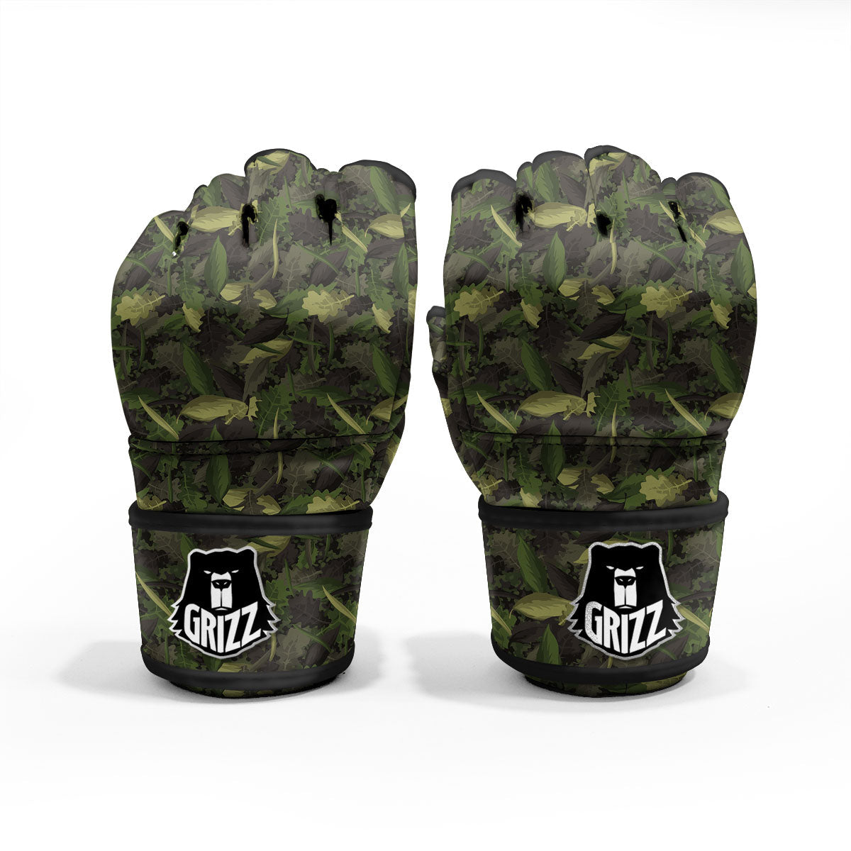 Camouflage Hunting Oak Tree Print MMA Gloves-grizzshop