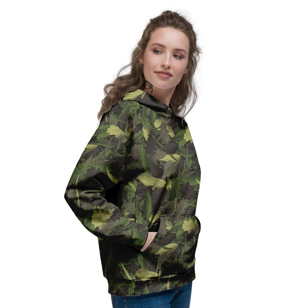Camouflage Hunting Oak Tree Print Women's Hoodie-grizzshop