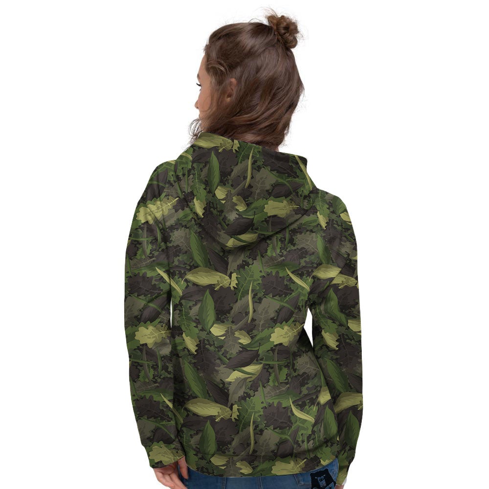Camouflage Hunting Oak Tree Print Women's Hoodie-grizzshop