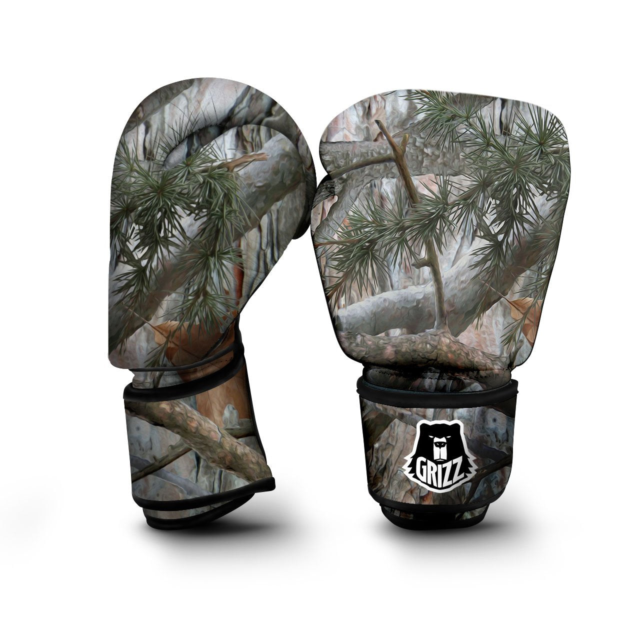Camouflage Hunting Print Pattern Boxing Gloves-grizzshop