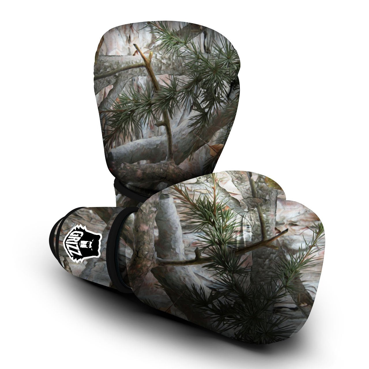 Camouflage Hunting Print Pattern Boxing Gloves-grizzshop