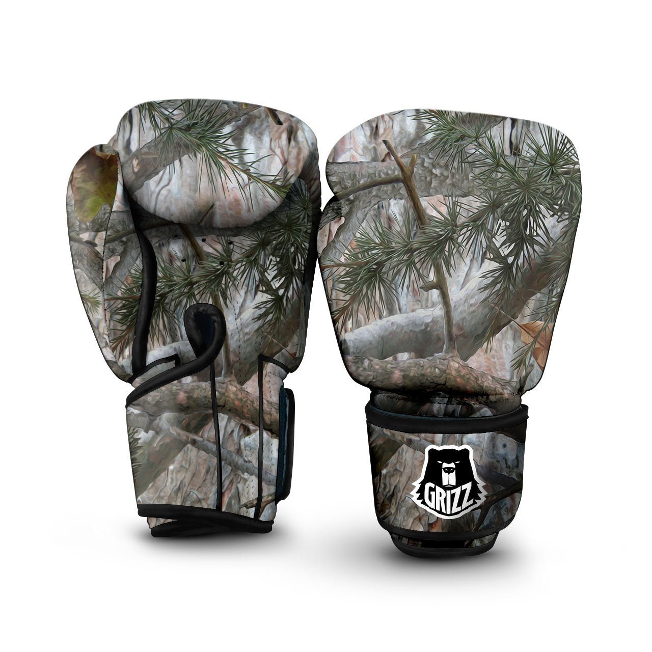 Camouflage Hunting Print Pattern Boxing Gloves-grizzshop