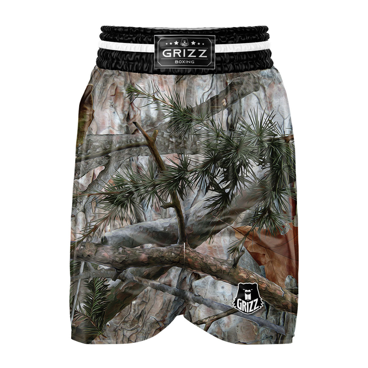 Camouflage Hunting Print Pattern Boxing Shorts-grizzshop