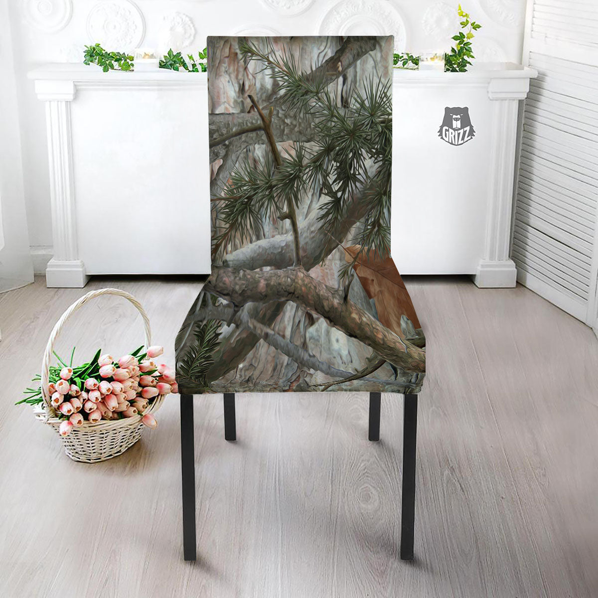 Camouflage Hunting Print Pattern Dining Chair Slipcover-grizzshop
