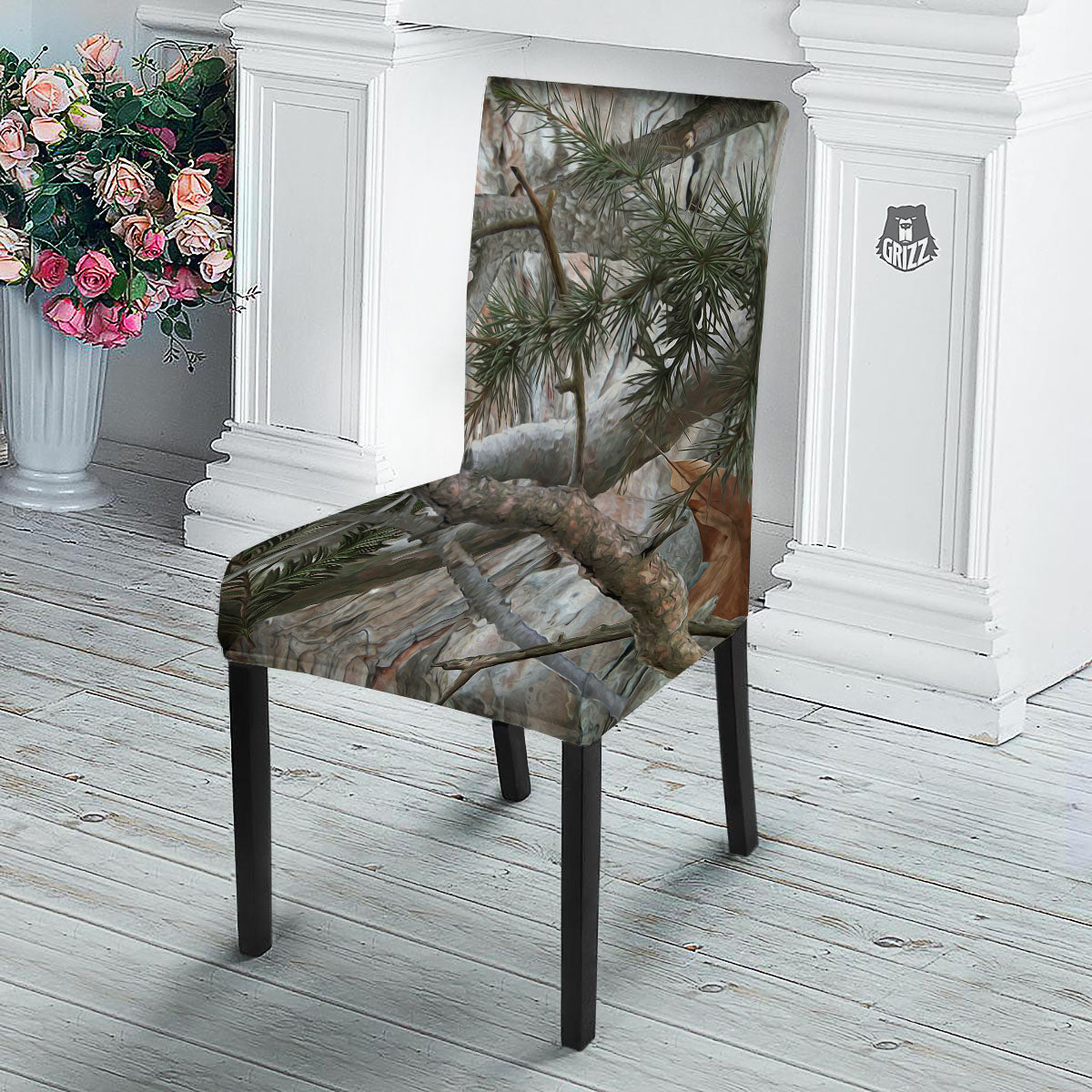 Camouflage Hunting Print Pattern Dining Chair Slipcover-grizzshop