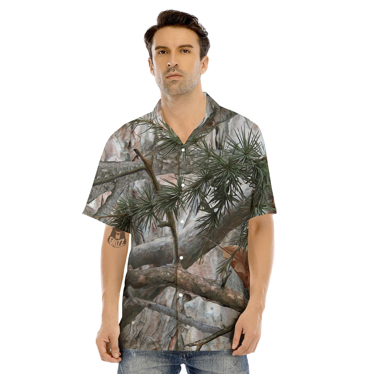Camouflage Hunting Print Pattern Men's Hawaiian Shirt-grizzshop