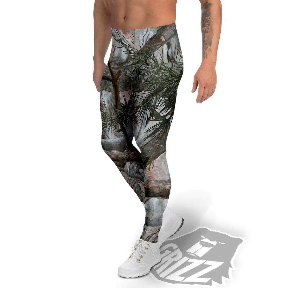 Camouflage Hunting Print Pattern Men's Leggings-grizzshop