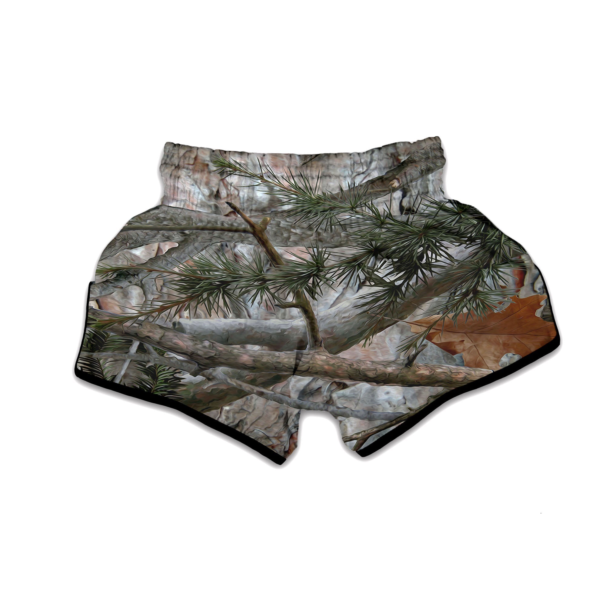 Camouflage Hunting Print Pattern Muay Thai Boxing Shorts-grizzshop
