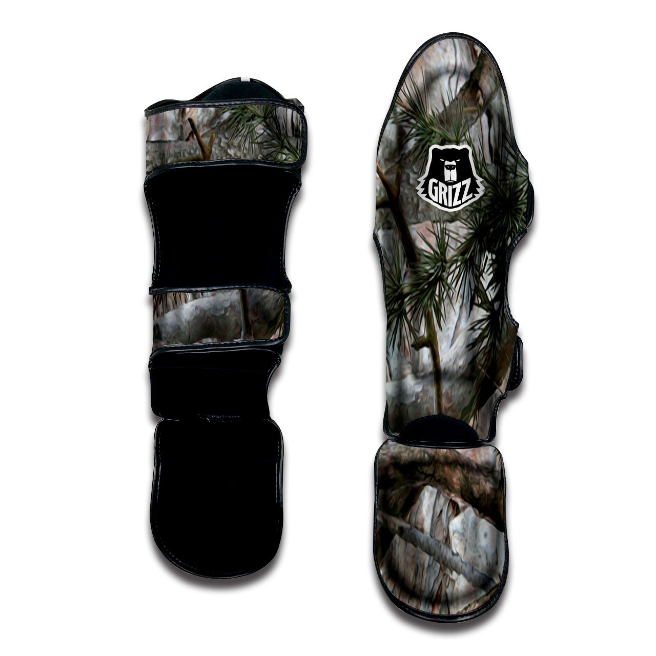 Camouflage Hunting Print Pattern Muay Thai Shin Guards-grizzshop