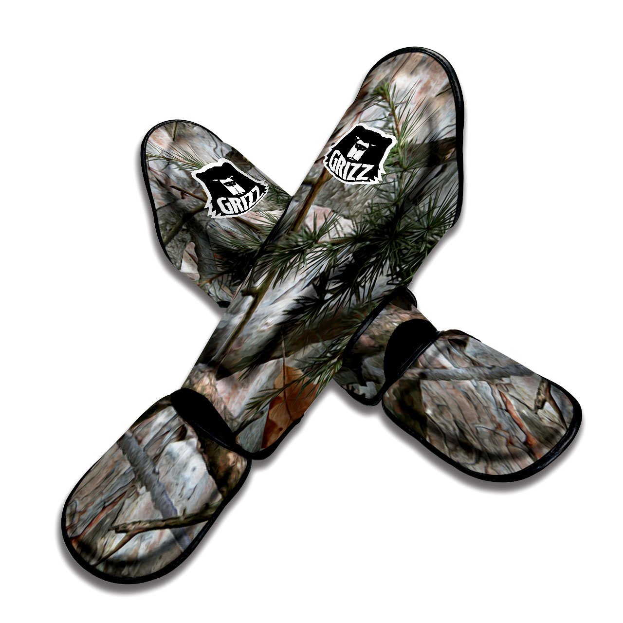 Camouflage Hunting Print Pattern Muay Thai Shin Guards-grizzshop