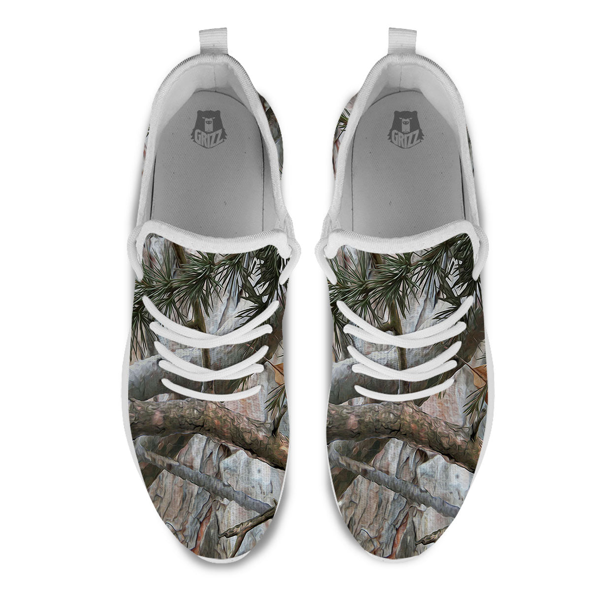 Camouflage Hunting Print Pattern White Athletic Shoes-grizzshop