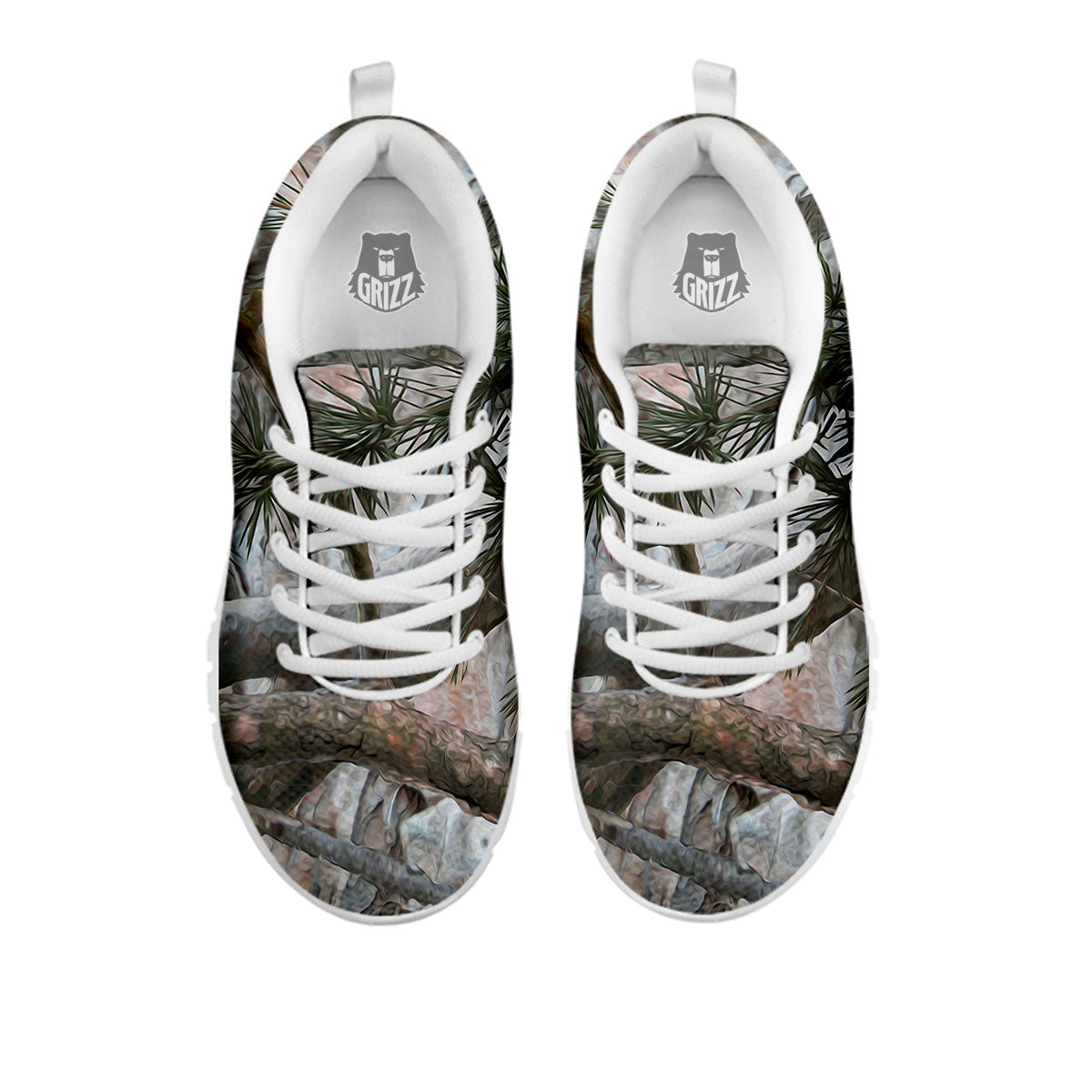 Camouflage Hunting Print Pattern White Sneaker-grizzshop
