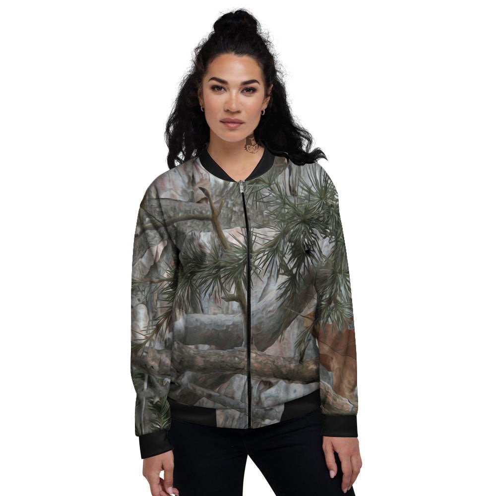 Camouflage Hunting Print Pattern Women's Bomber Jacket-grizzshop