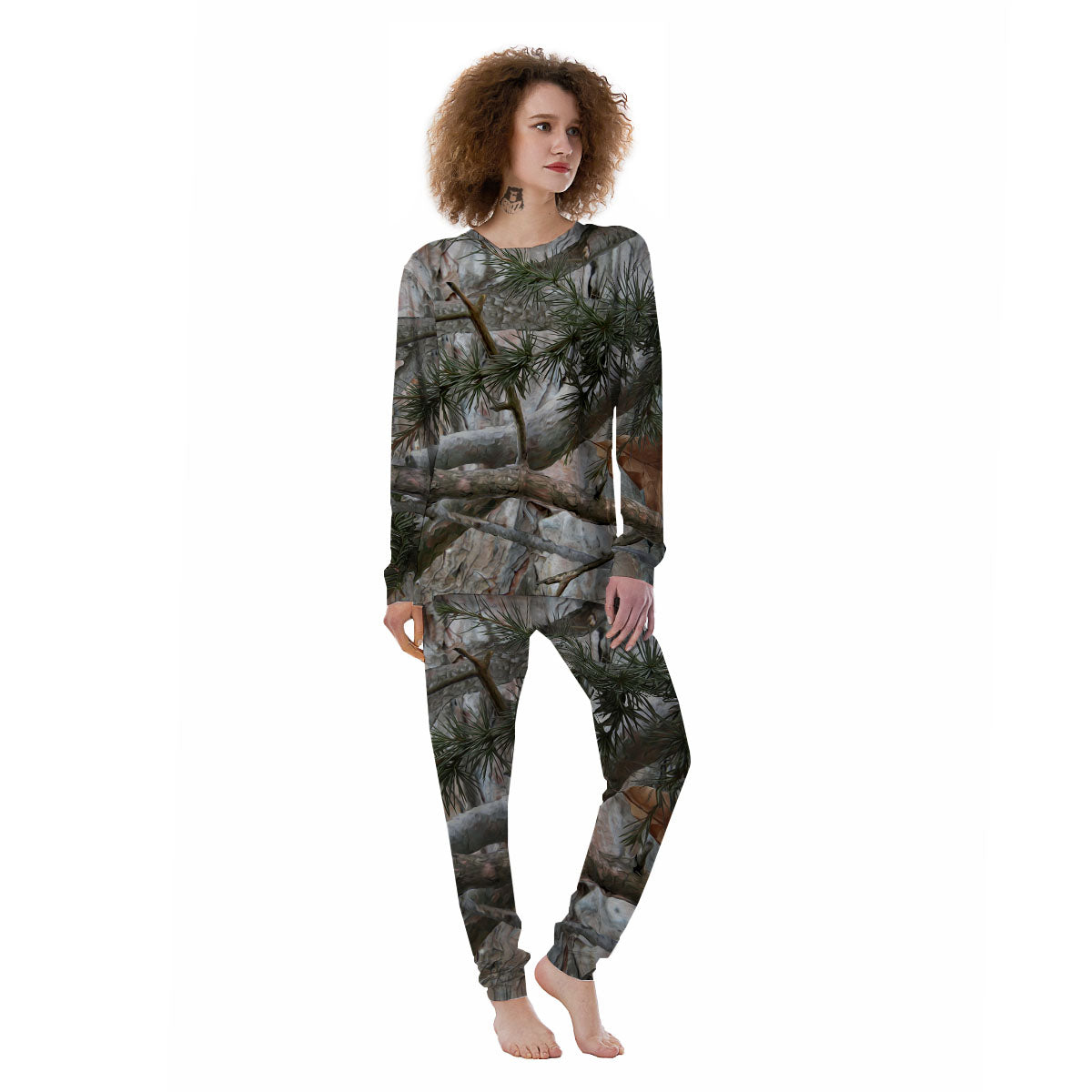 Camouflage Hunting Print Pattern Women's Pajamas-grizzshop