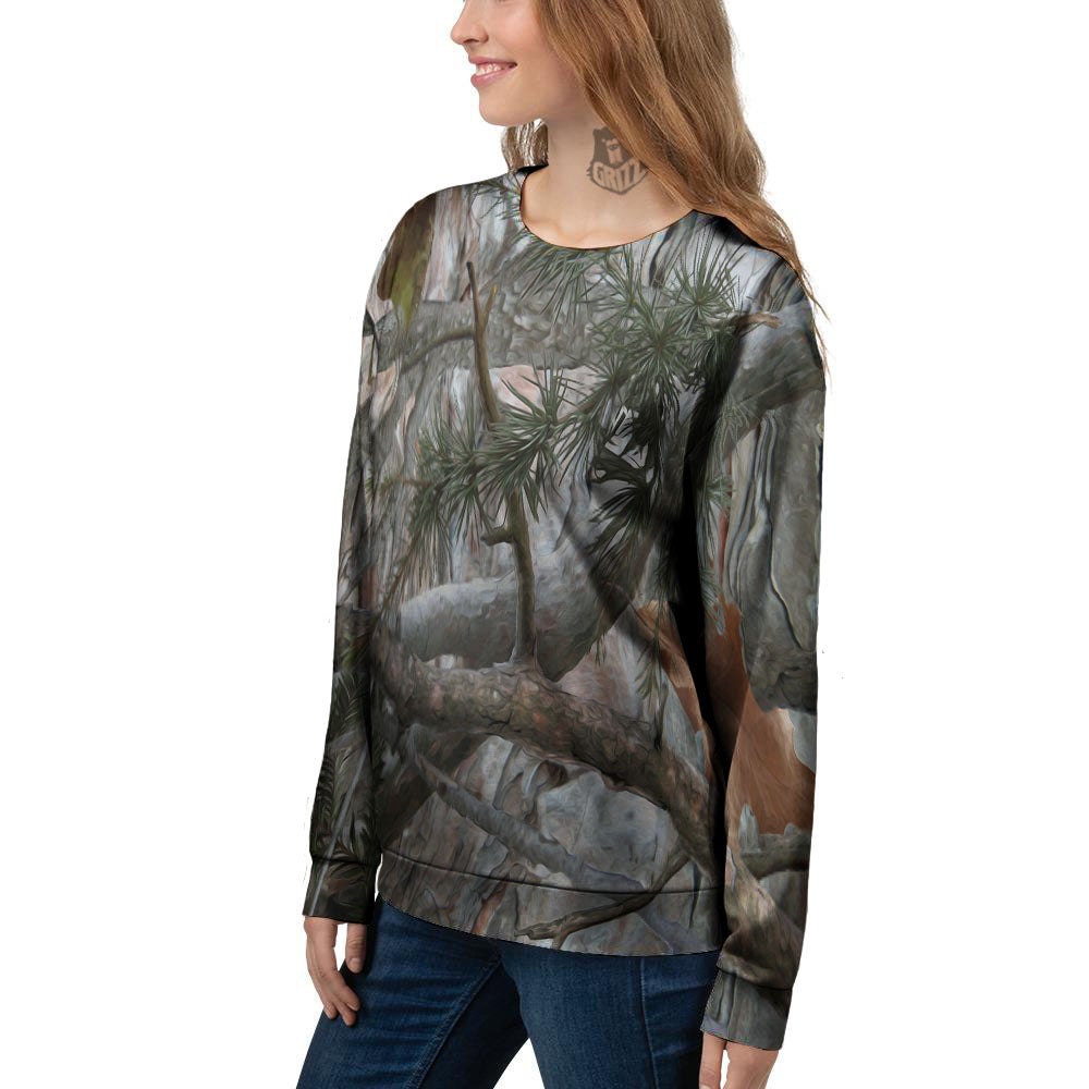 Camouflage Hunting Print Pattern Women's Sweatshirt-grizzshop
