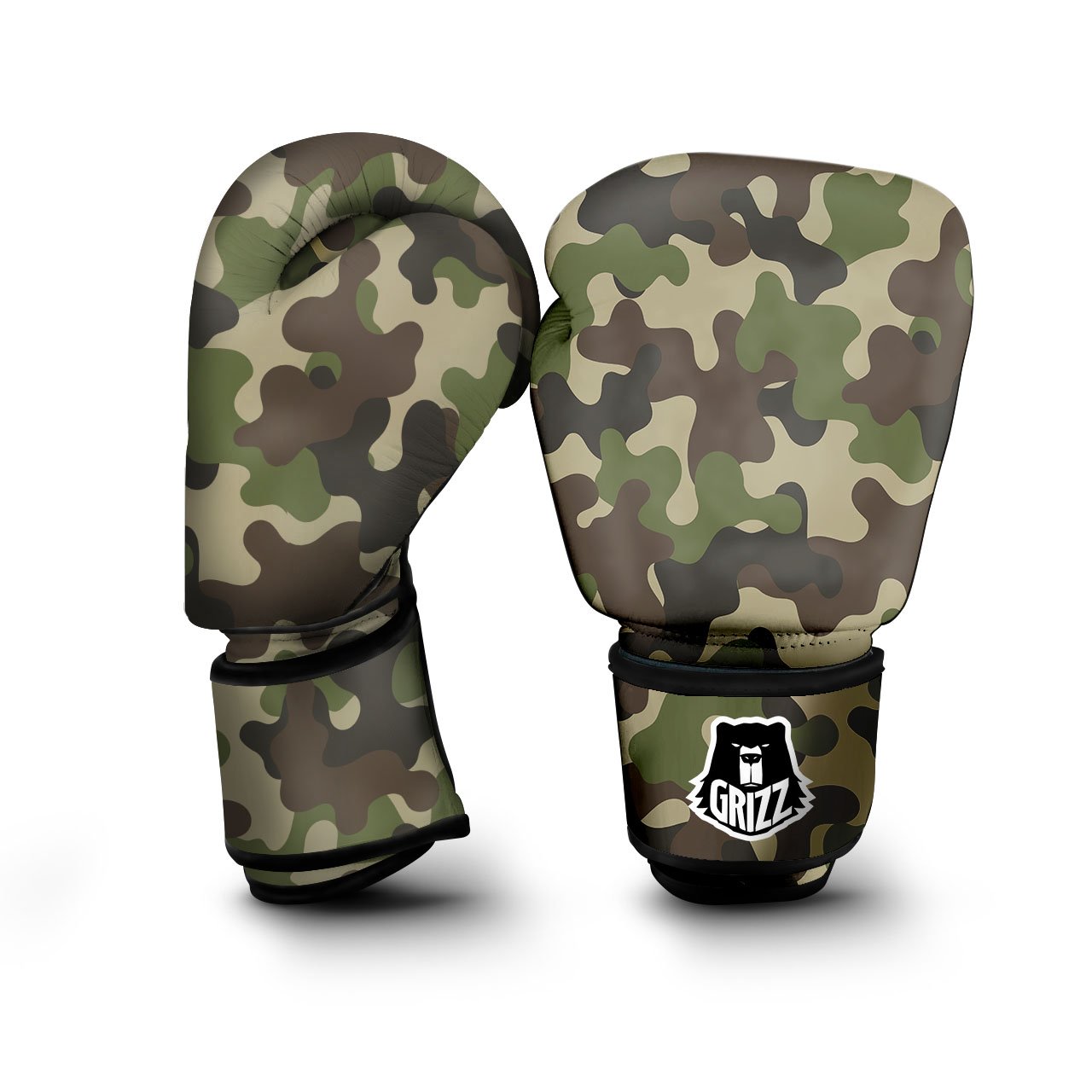 Camouflage Jungle Hunting Print Boxing Gloves-grizzshop