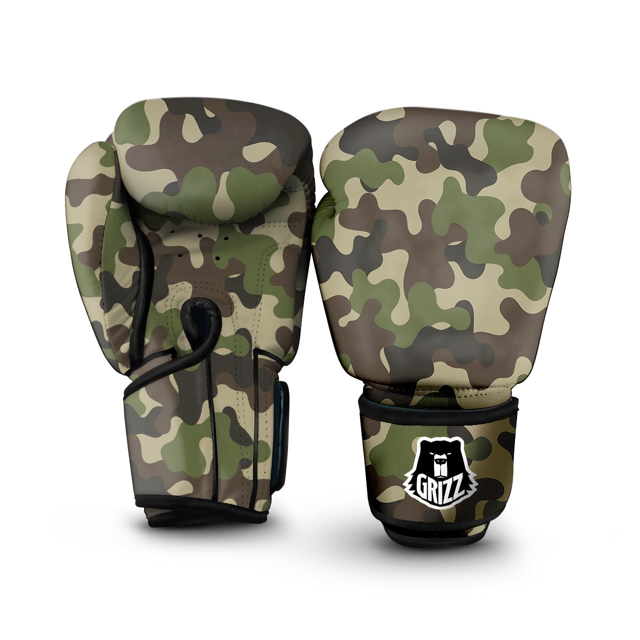Camouflage Jungle Hunting Print Boxing Gloves-grizzshop