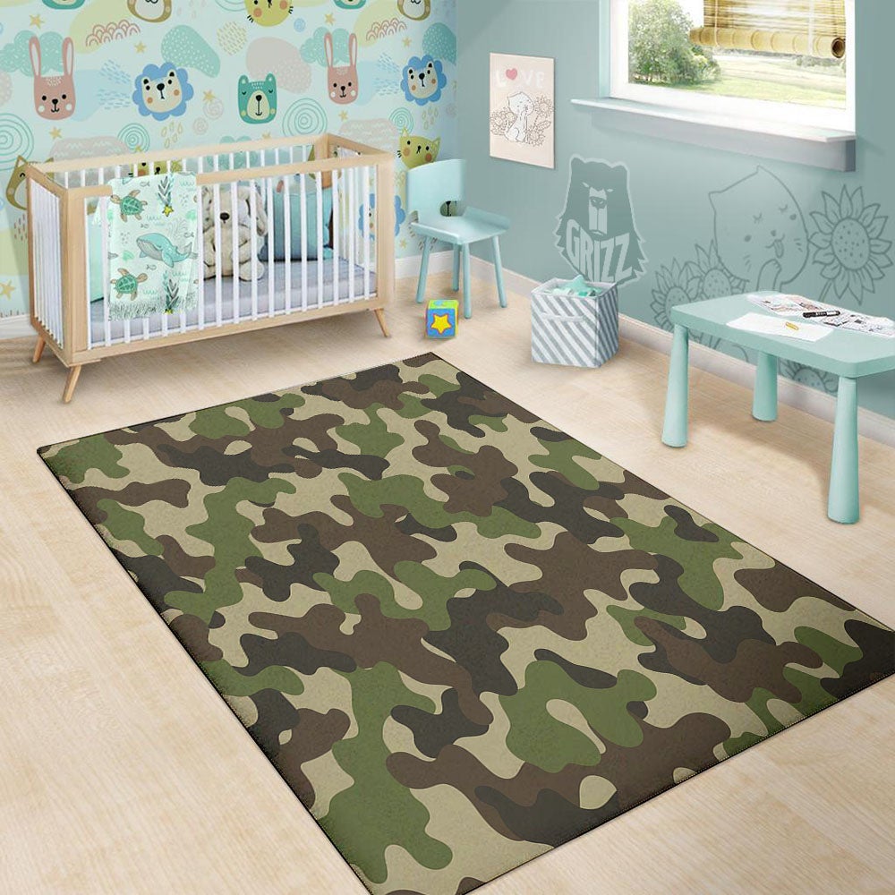 Camouflage Jungle Hunting Print Floor Mat-grizzshop