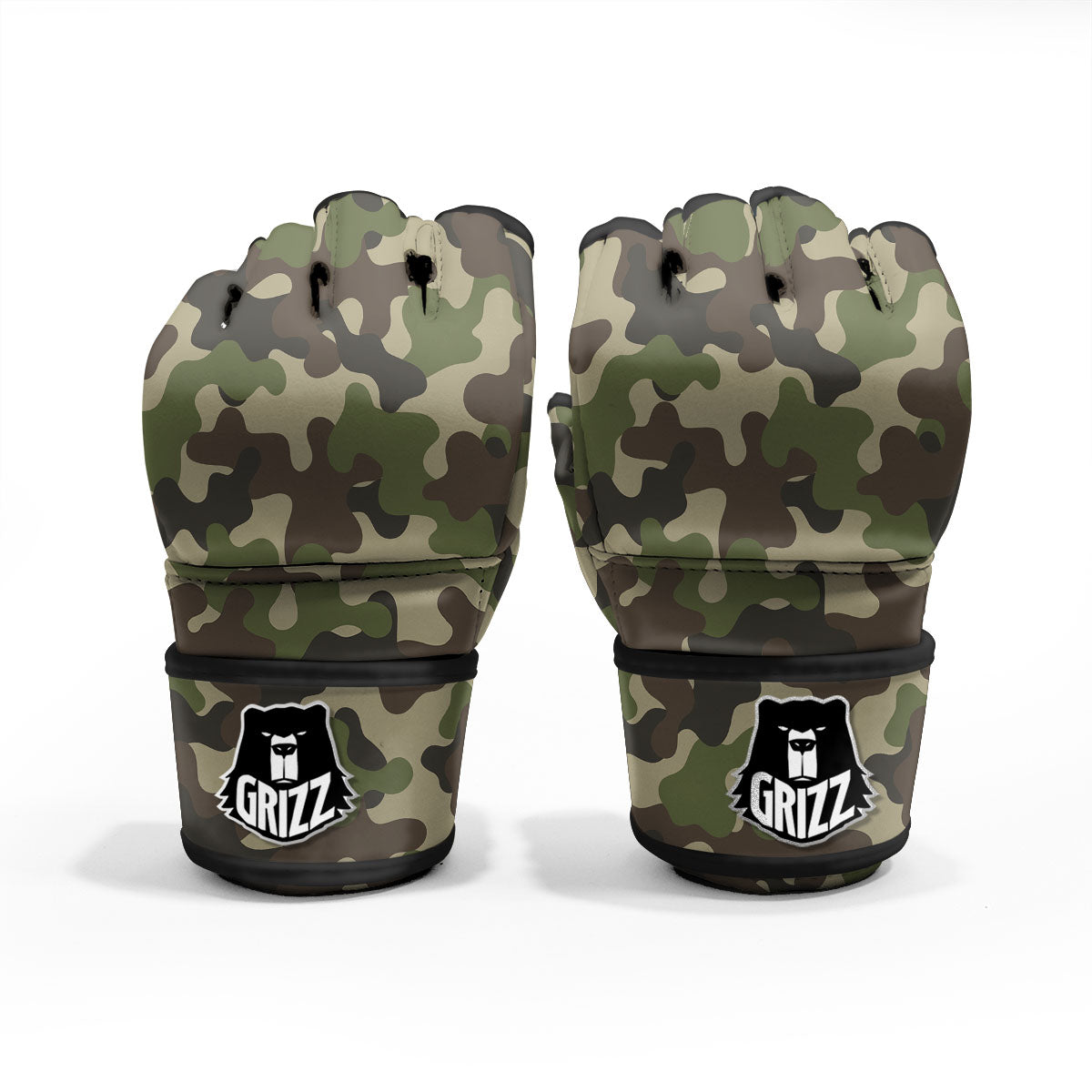 Camouflage Jungle Hunting Print MMA Gloves-grizzshop