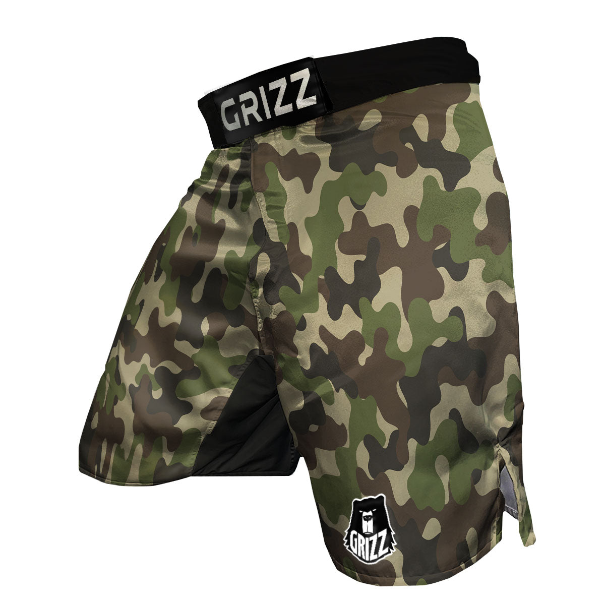 Camouflage Jungle Hunting Print MMA Shorts-grizzshop