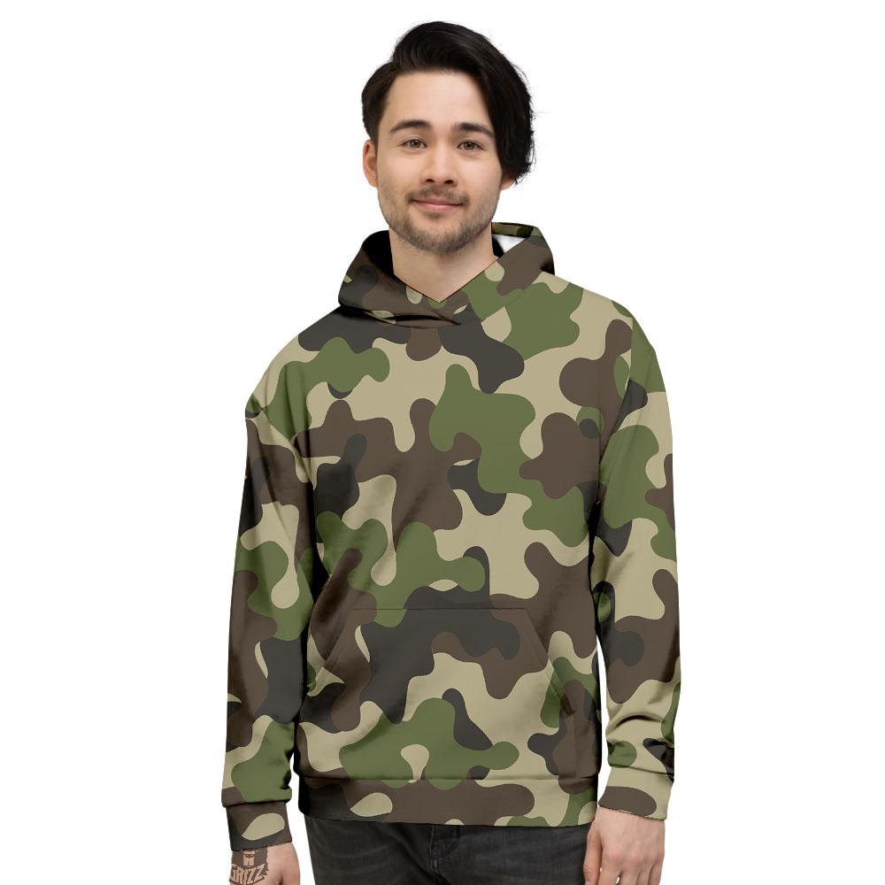 Camouflage Jungle Hunting Print Men's Hoodie-grizzshop