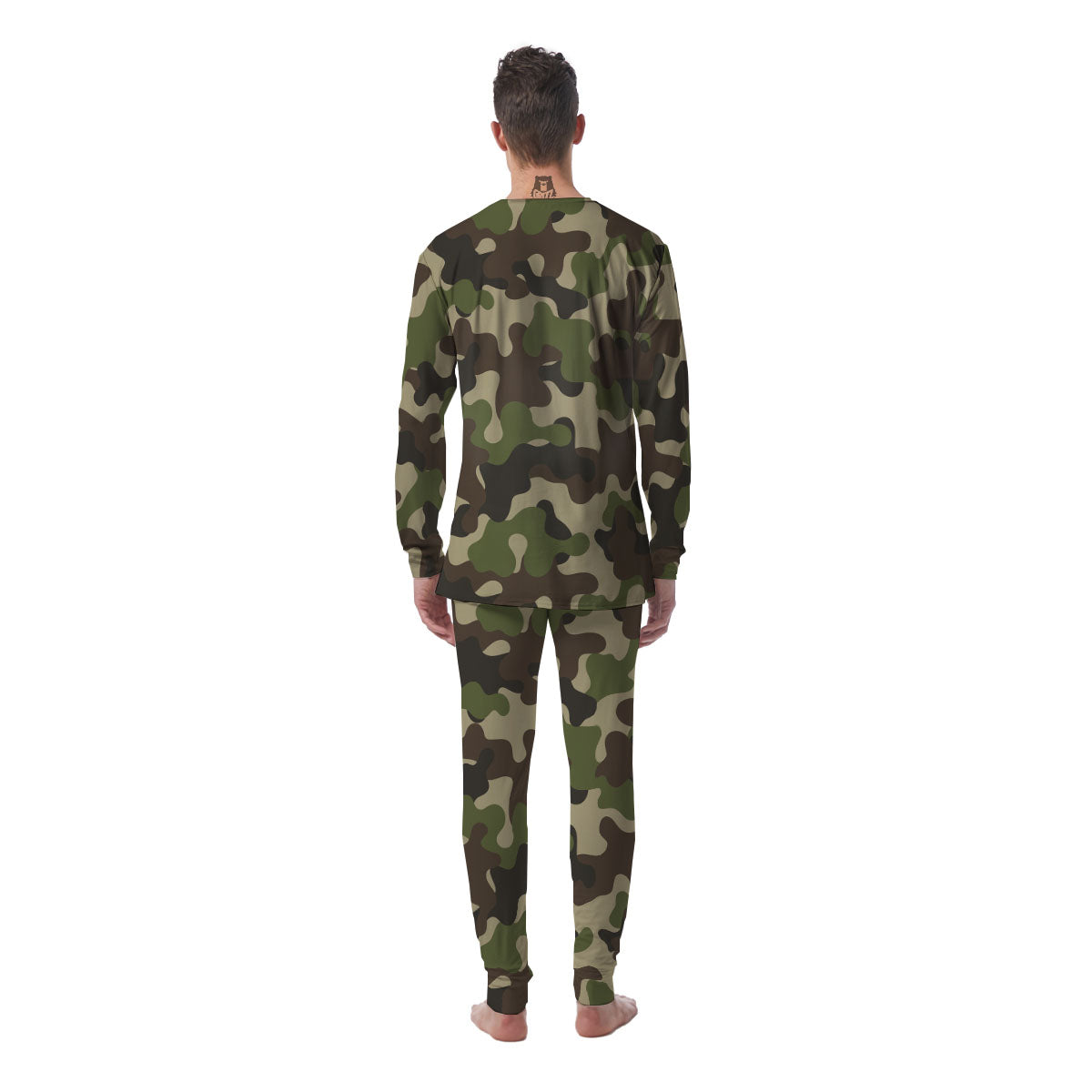 Camouflage Jungle Hunting Print Men's Pajamas-grizzshop