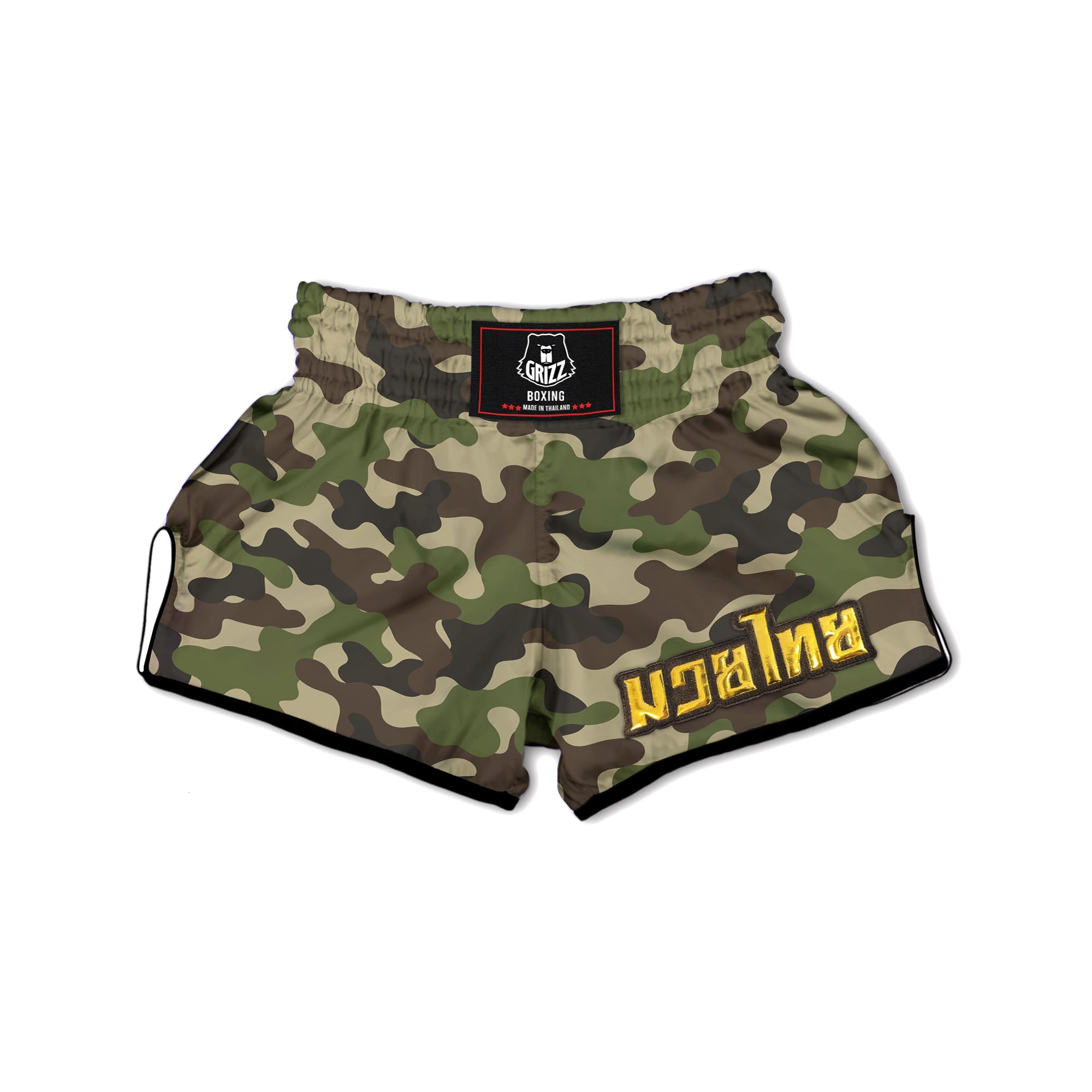 Camouflage Jungle Hunting Print Muay Thai Boxing Shorts-grizzshop