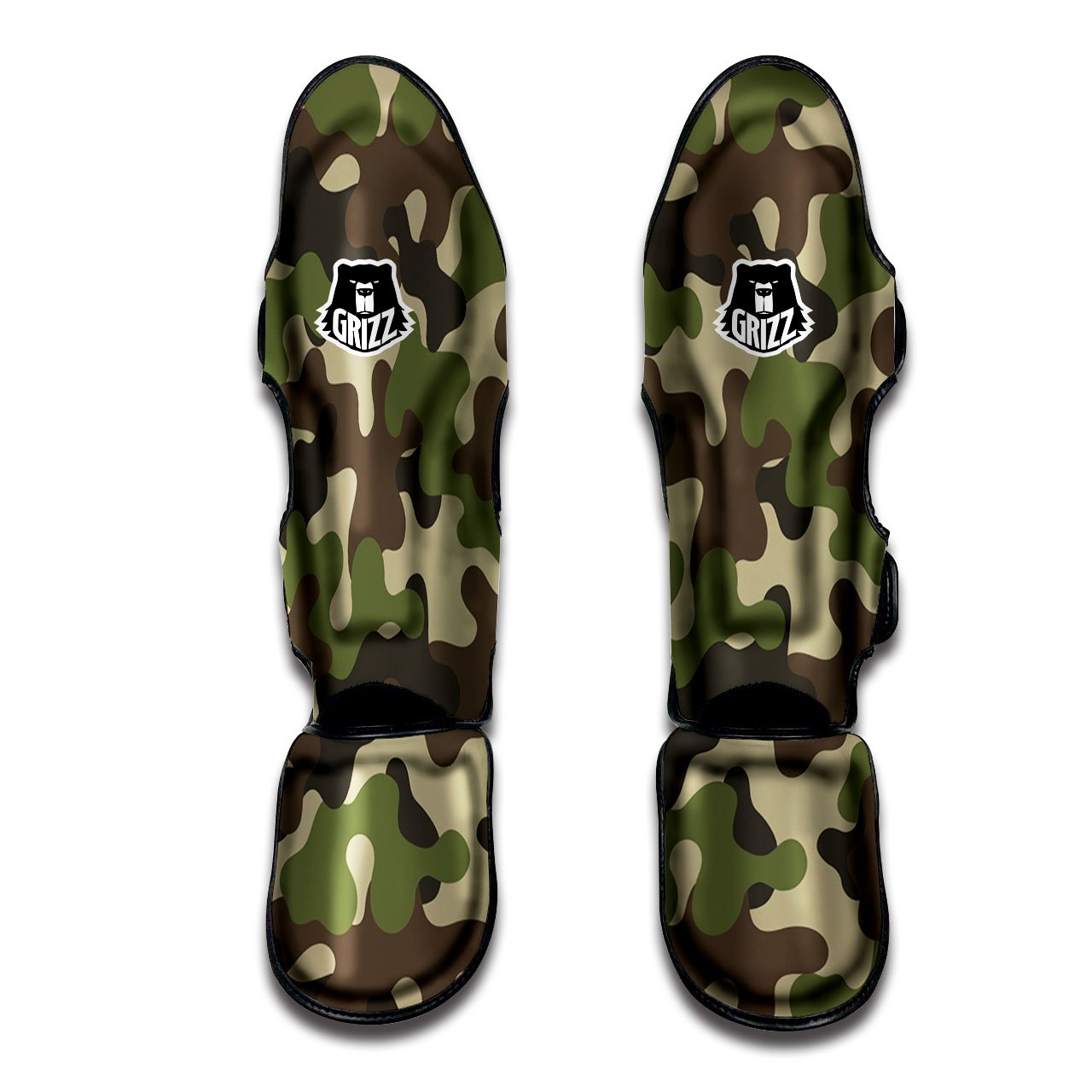 Camouflage Jungle Hunting Print Muay Thai Shin Guards-grizzshop