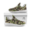 Camouflage Jungle Hunting Print White Athletic Shoes-grizzshop