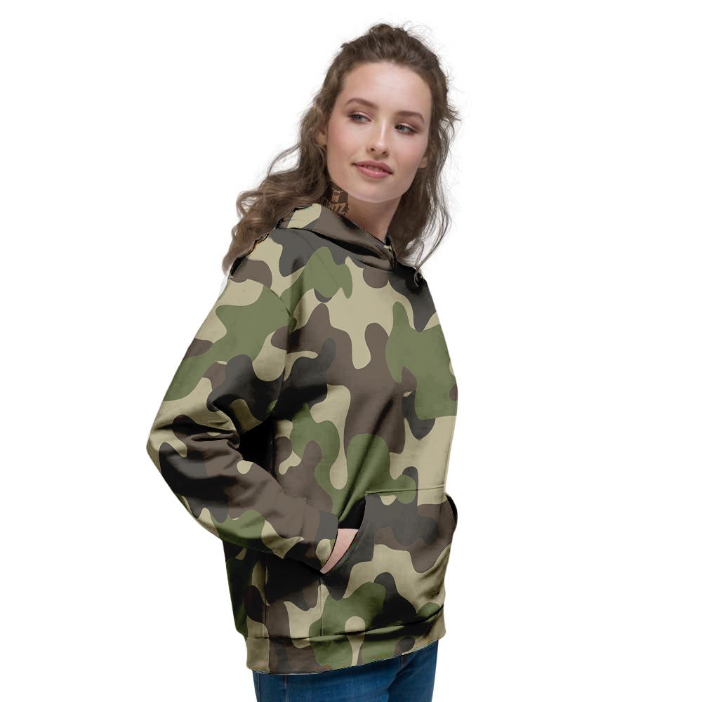 Camouflage Jungle Hunting Print Women's Hoodie-grizzshop