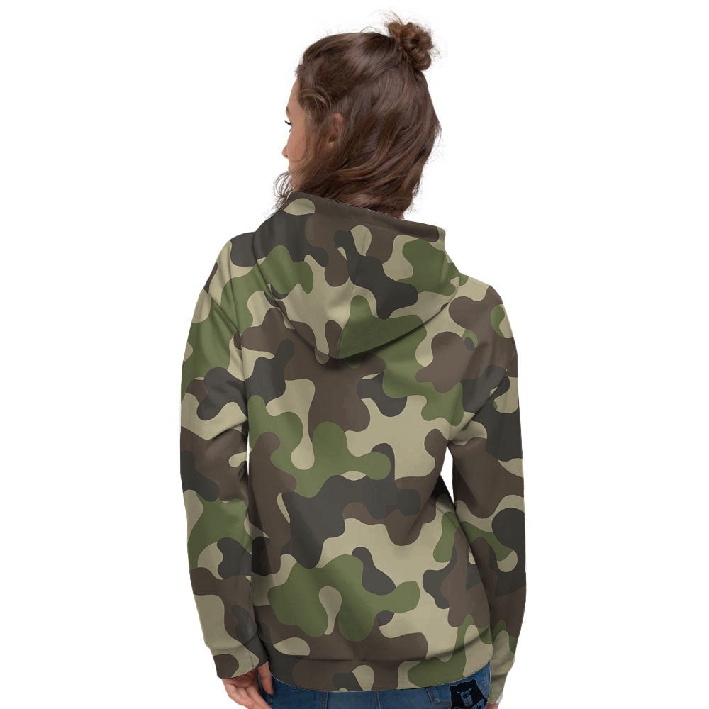 Camouflage Jungle Hunting Print Women's Hoodie-grizzshop