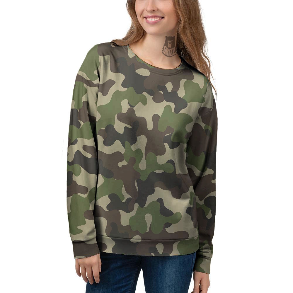 Camouflage Jungle Hunting Print Women's Sweatshirt-grizzshop