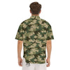 Camouflage Military Green Print Men's Short Sleeve Shirts-grizzshop