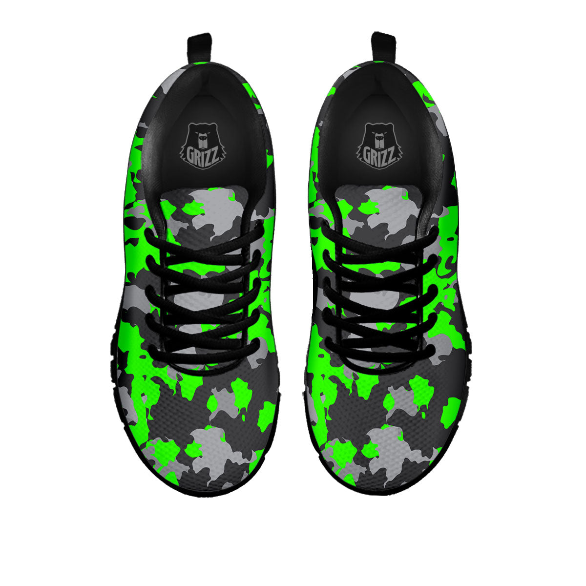 Camouflage Neon Print Black Sneaker-grizzshop