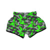 Camouflage Neon Print Muay Thai Boxing Shorts-grizzshop