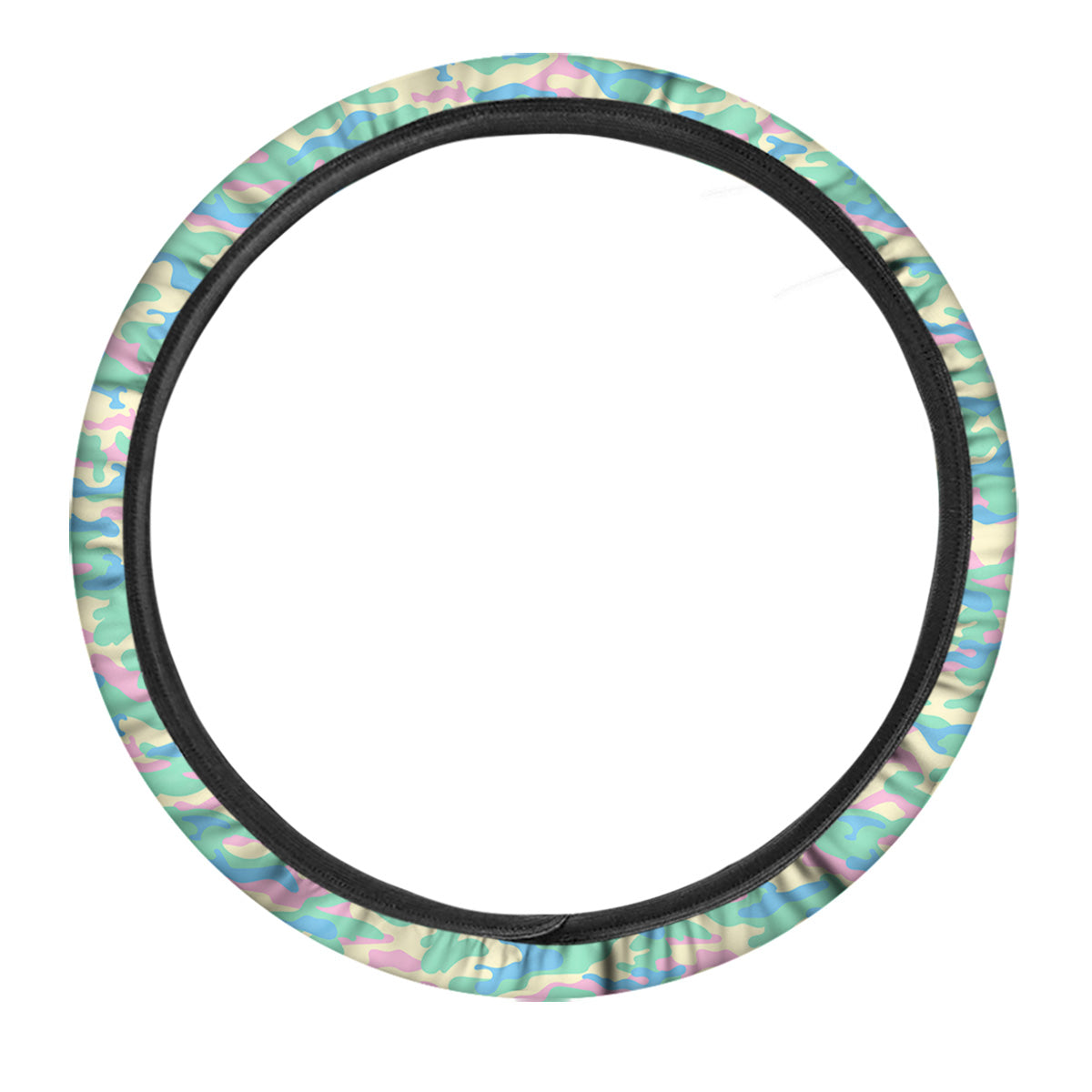 Camouflage Pastel Colors Print Pattern Car Steering Wheel Cover-grizzshop
