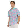 Camouflage Pastel Print Men's Short Sleeve Shirts-grizzshop