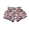Camouflage Pink Brown Print Muay Thai Boxing Shorts-grizzshop