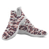 Camouflage Pink Brown Print White Athletic Shoes-grizzshop