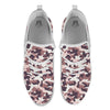 Camouflage Pink Brown Print White Athletic Shoes-grizzshop