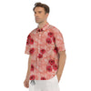 Camouflage Pink Hibiscus Flower Print Pattern Men's Short Sleeve Shirts-grizzshop