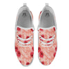 Camouflage Pink Hibiscus Flower Print Pattern White Athletic Shoes-grizzshop