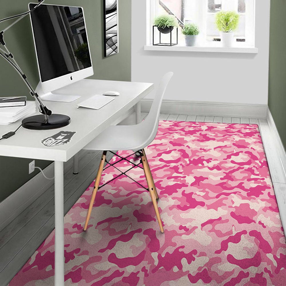 Camouflage Pink Print Pattern Floor Mat-grizzshop