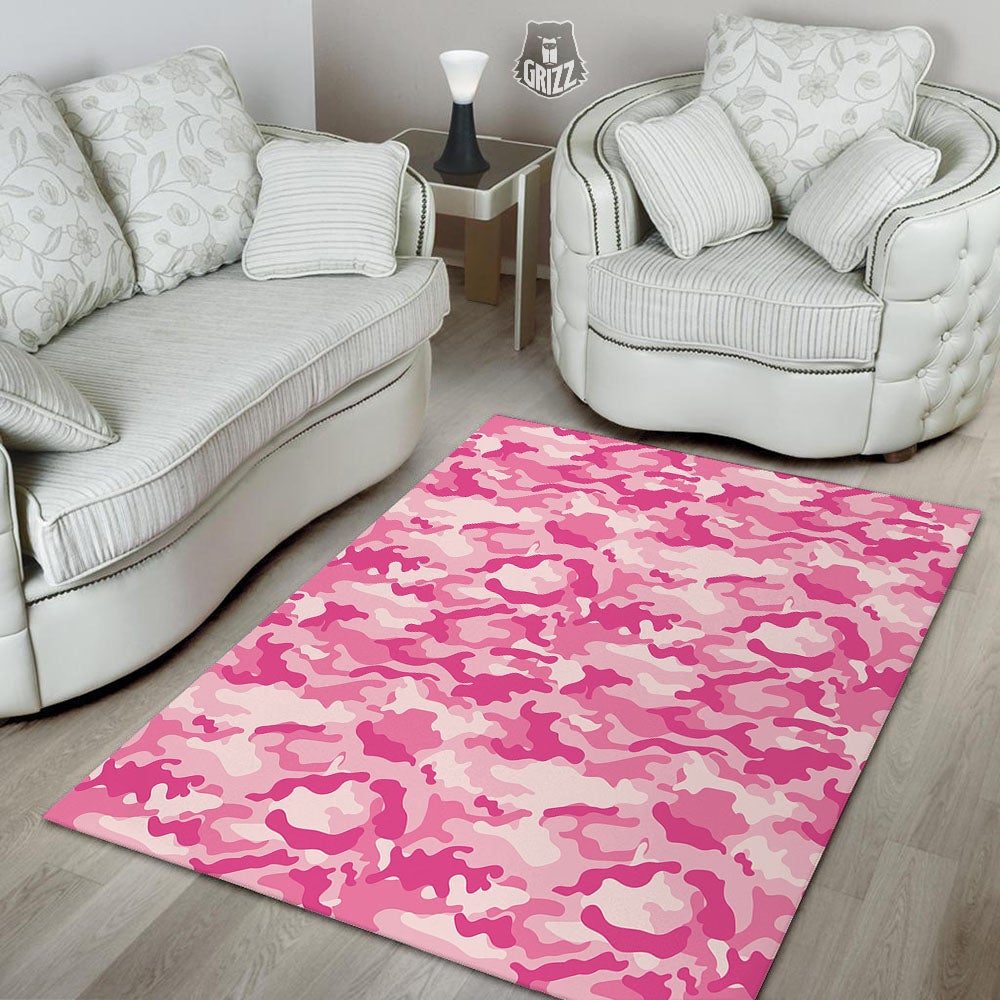 Camouflage Pink Print Pattern Floor Mat-grizzshop