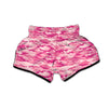 Camouflage Pink Print Pattern Muay Thai Boxing Shorts-grizzshop