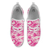 Camouflage Pink Print Pattern White Athletic Shoes-grizzshop