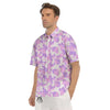 Camouflage Purple Pastel Print Men's Short Sleeve Shirts-grizzshop