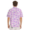 Camouflage Purple Pastel Print Men's Short Sleeve Shirts-grizzshop